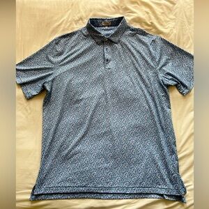 Peter Millar Short Sleeve Summer Comfort Print Polo Knit Shirt Size 2XTall